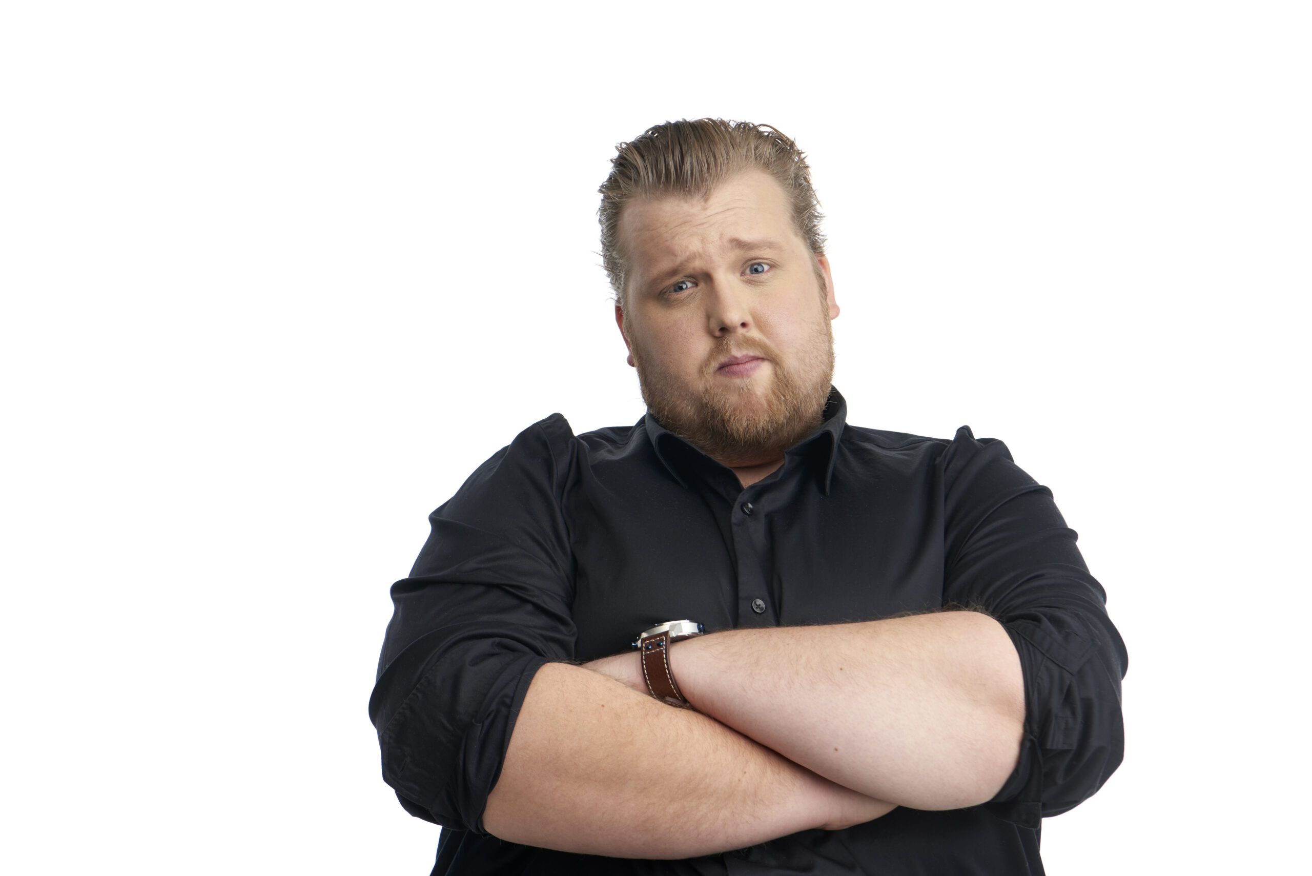 Bilde av komiker Halvor Johansson i kampanje for Lotteri- og stiftelsestilsynet